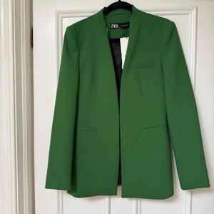 Zara Women's Vibrant Green Blazer, size M, nwt